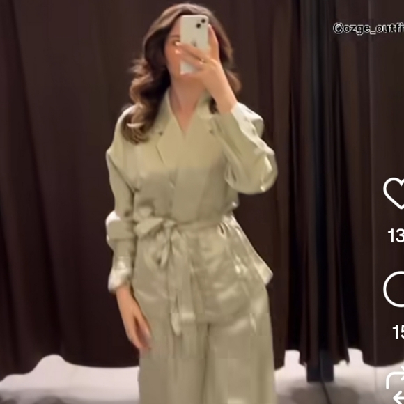 ZW COLLECTION LIMITED EDITION SATIN BELTED BLAZER - Picture 2 of 12